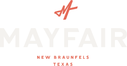 Mayfair new homes in Texas with a distinctive logo.